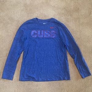 Women's Chicago Cubs Nike Royal Marled Long Sleeve T-Shirt